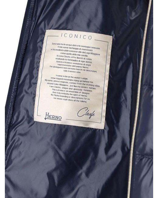 Herno Blue Padded Jacket "Cleofe"