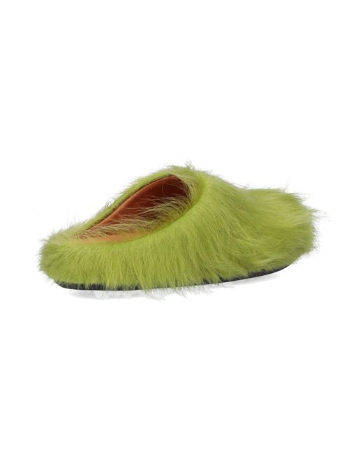 Marni Green Slip-On Mules