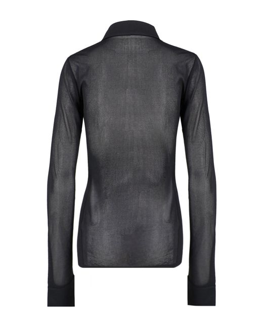 Camicia Semitrasparente di Saint Laurent in Black