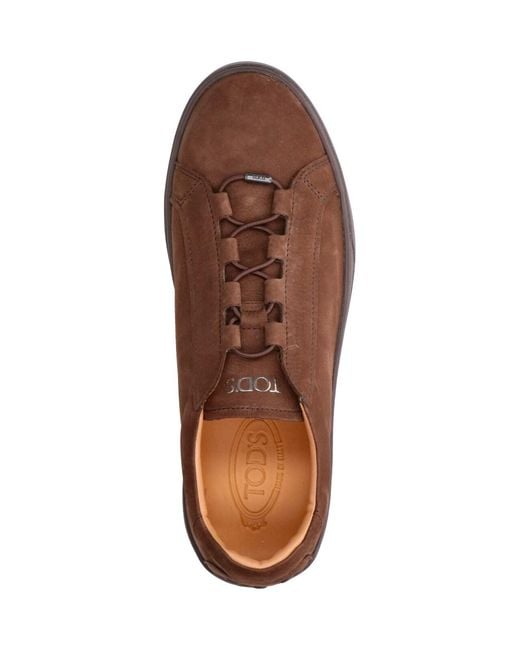 Tod's Brown Premium Calf Leather Sneakers For for men