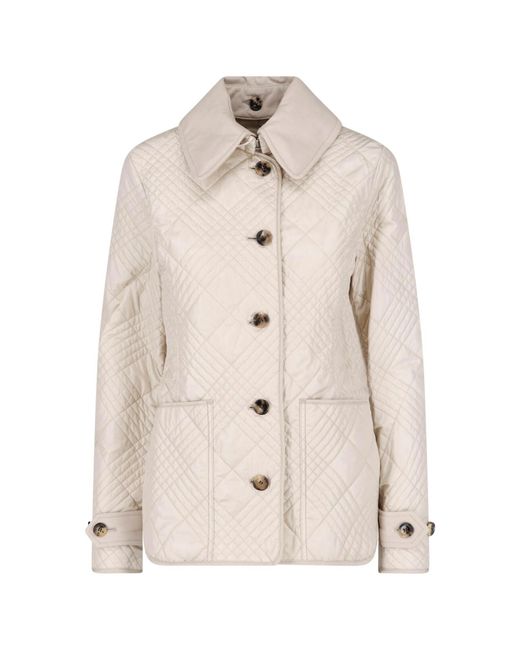 Burberry Natural Quilted Jacket "Fernleigh"