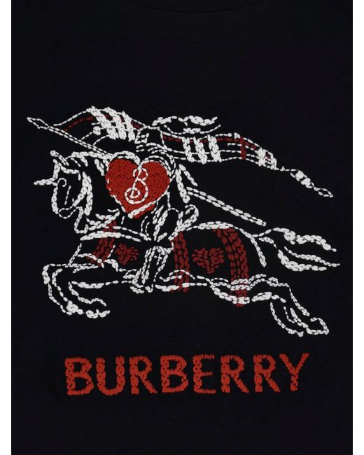 Burberry Black T-Shirt Logo "Ekd" for men