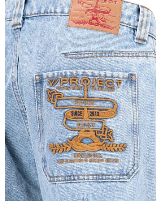 Y. Project Blue Wide Jeans for men