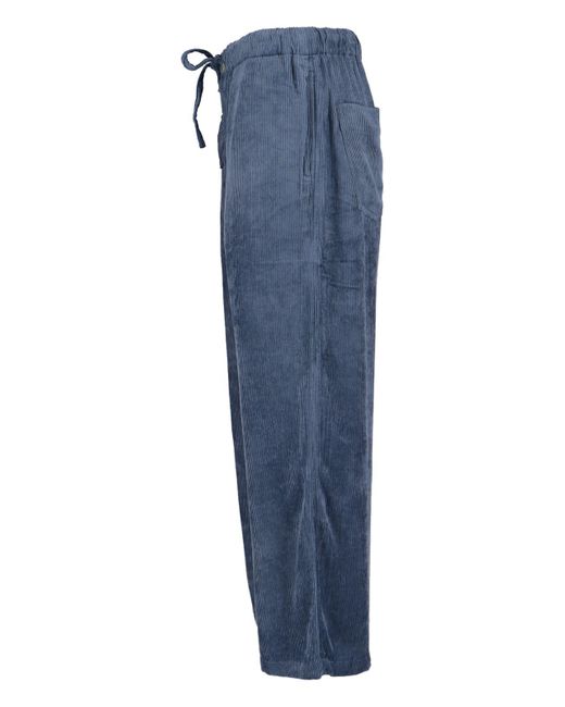 MYTHINKS Blue Ribbed Pants