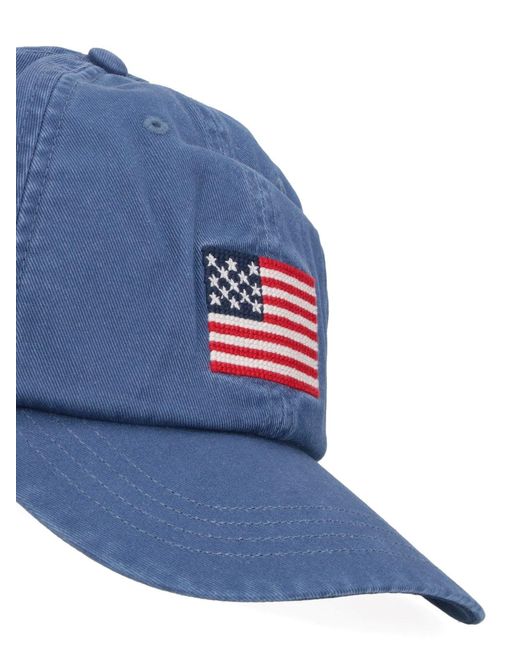 Polo Ralph Lauren Blue Hats Cotton