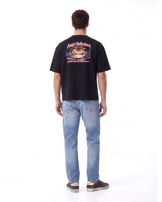 Amiri Black 100% Cotton Crewneck T-Shirt for men