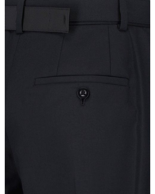 Sacai Blue Wool Trousers