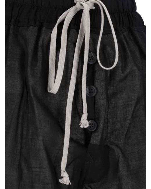 Rick Owens Black Straight-Leg Pants
