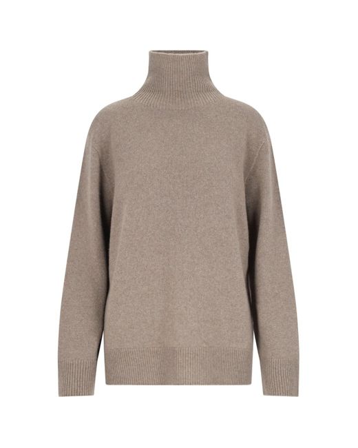 The Row Turtleneck Sweater in Brown Lyst UK