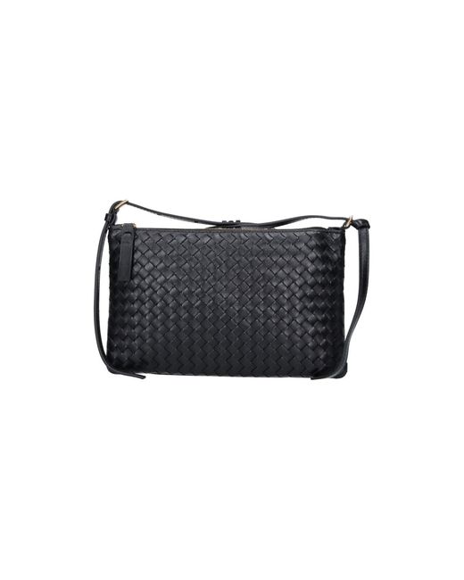 Bottega Veneta Black Medium Pouch "Intrecciato Piccolo"