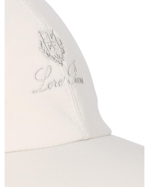Loro Piana White Logo Baseball Hat for men