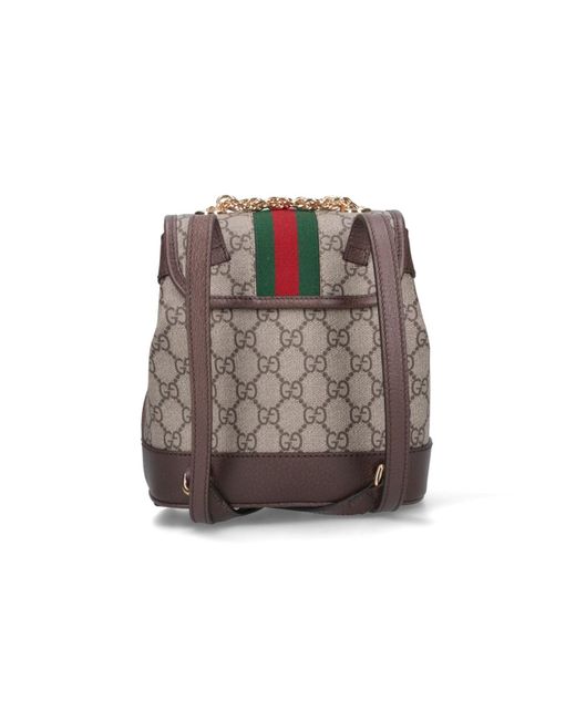 Gucci Brown 'ophidia' Mini Backpack
