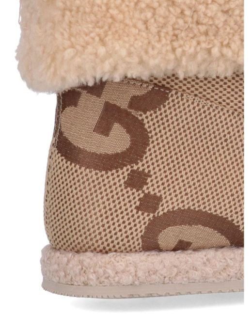 Gucci Natural Fria Jumbo GG Slipper Bootie