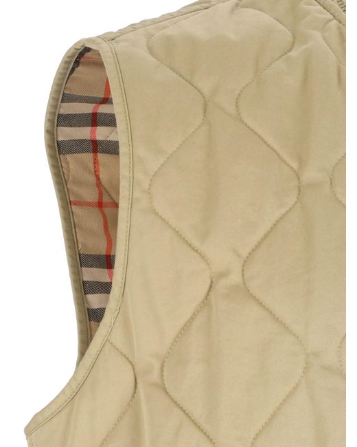 Burberry Natural Quilted Vest for men