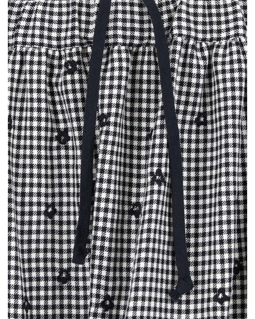 Comme des Garçons Gray Gingham Floral Mini Skirt