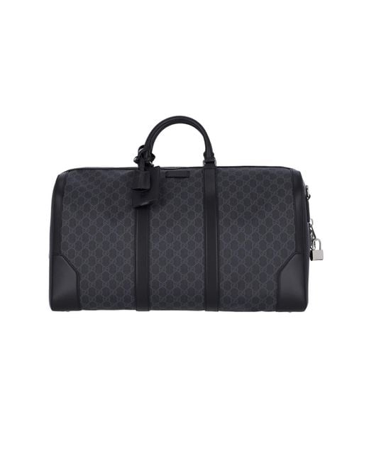 Gucci Black 'Gg' Travel Bag for men