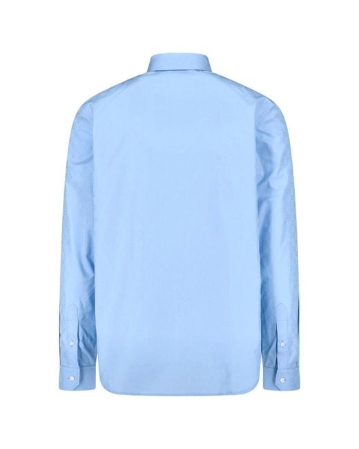 Gucci Blue Cotton Shirt for men