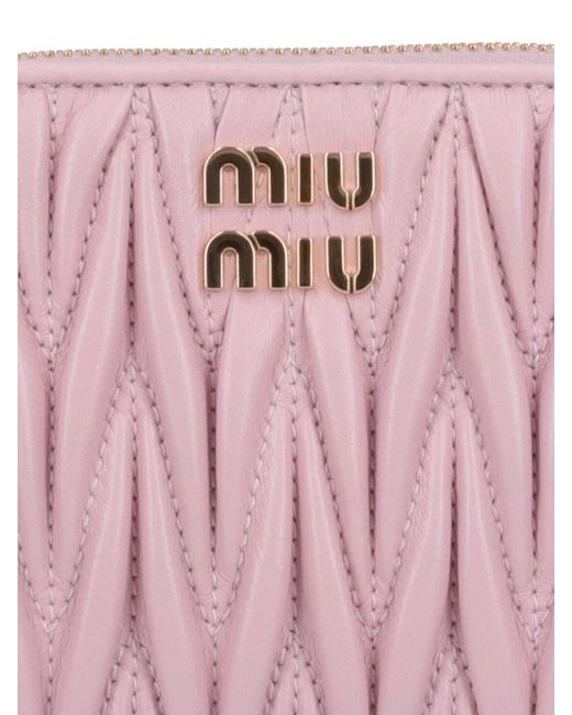 Miu Miu Pink Matelassé Wallet