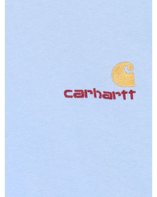 T-Shirt "S/S American Script" di Carhartt in Blue