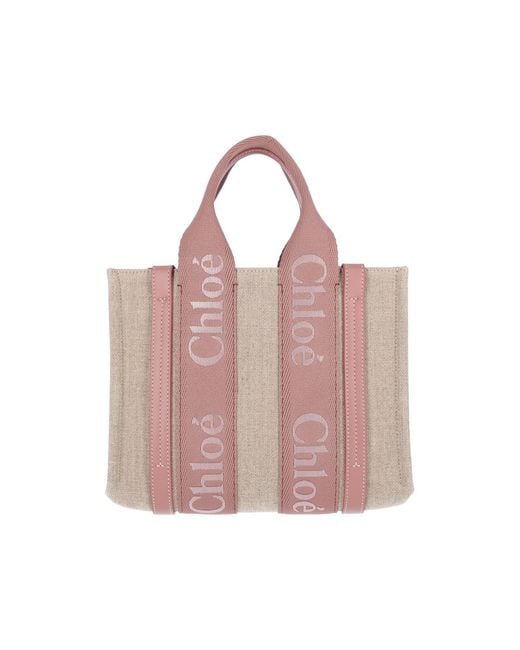 Chloé Pink Tote Bag "Woody"