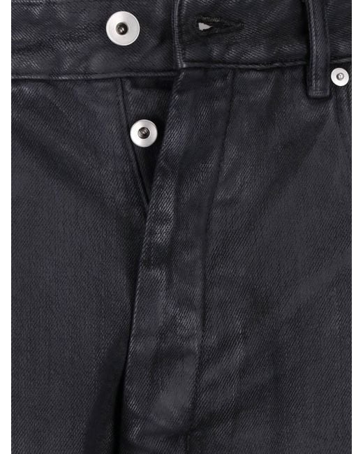 Rick Owens Blue Jeans “Geth Waxed” for men