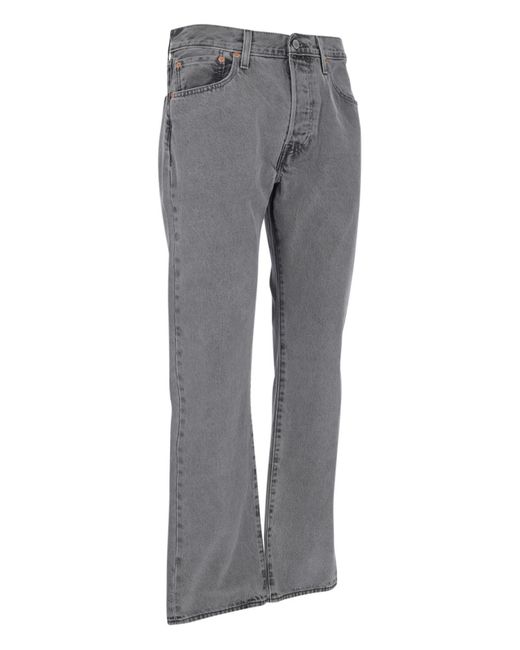 Levi's Strauss Gray "501 Original" Straight Jeans for men
