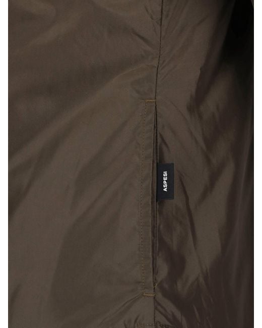 Aspesi Brown Technical Fabric Shirt
