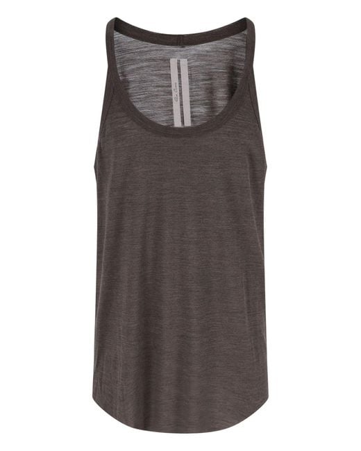 Rick Owens Brown Tank Top "Fog" for men