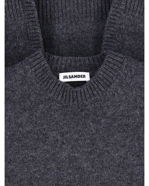 Jil Sander Gray Wool Sweater