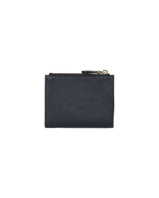 Prada Blue Saffiano Small Wallet