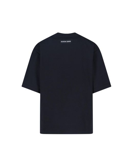 T-Shirt Logo di MARINE SERRE in Blue
