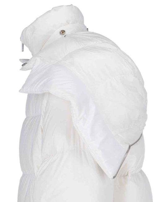 Moncler White Hooded Down Jacket "Cyclopic"
