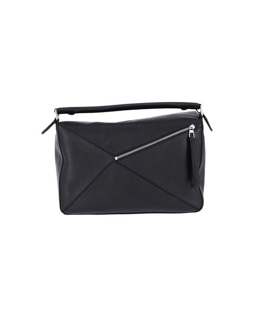 Loewe Black Large Shoulder Bag "Puzzle" for men