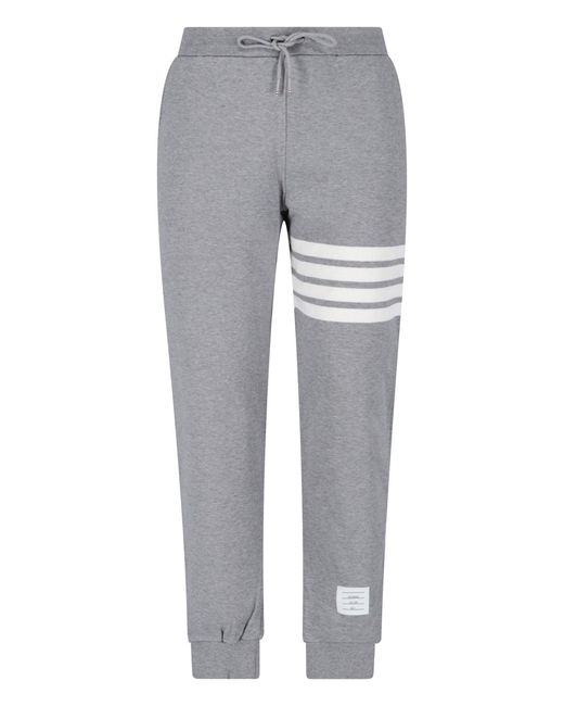 Thom Browne Gray '4-Bar' Track Pants for men