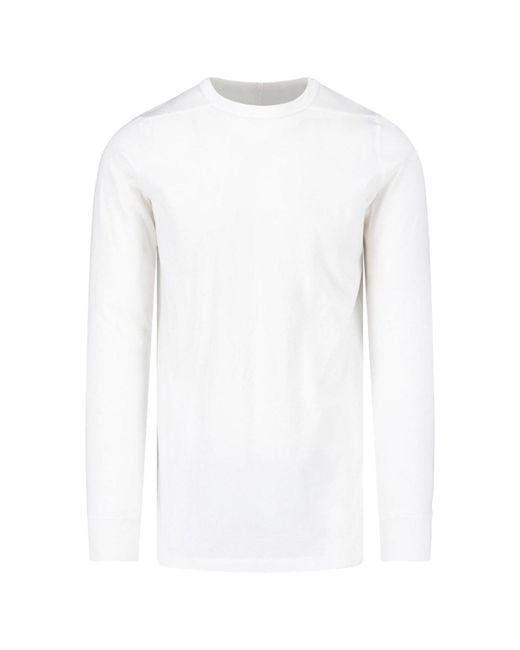 Rick Owens White Cotton T-Shirt for men