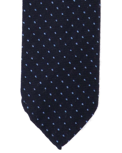 Cesare Attolini Blue Polka Dot Tie for men
