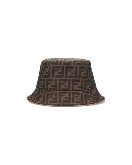 Fendi Brown Logo Bucket Hat