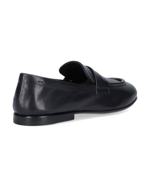 Alexander Hotto Black Leather Loafers for men