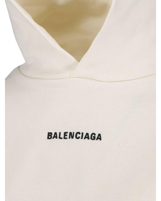 Balenciaga White Hoodie Back