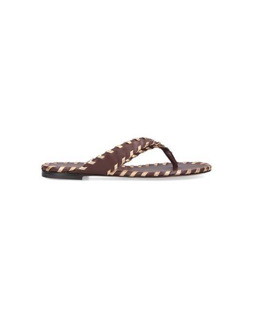 Gianvito Rossi White Thong Sandals "Shanti"
