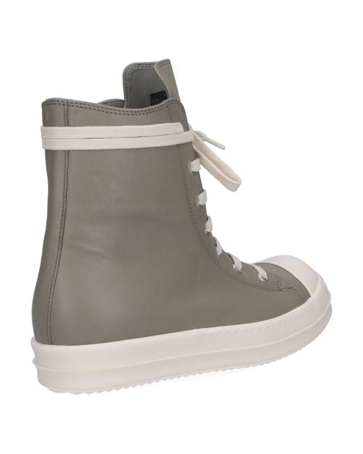 Rick Owens Brown Leather Sneakers for men