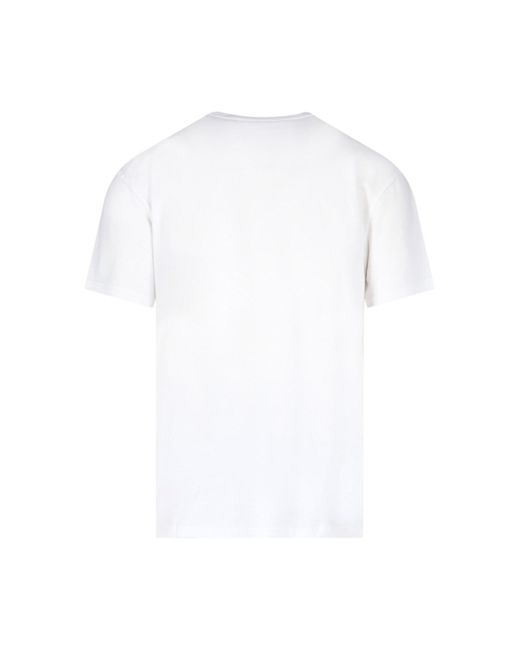 J.W. Anderson White Crew-neck Logo T-shirt for men