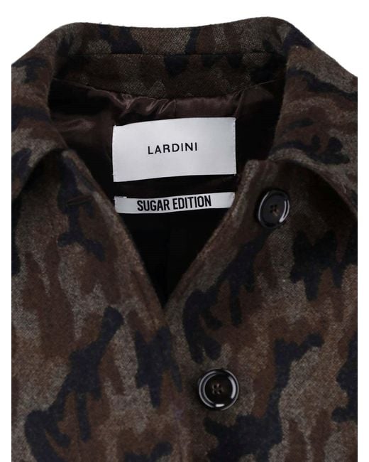 Lardini Gray Wool Coat