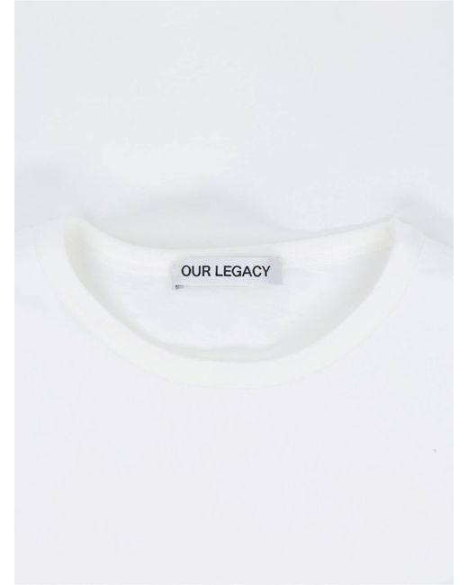 Our Legacy White Light & Natural Clean Jersey T-Shirt for men