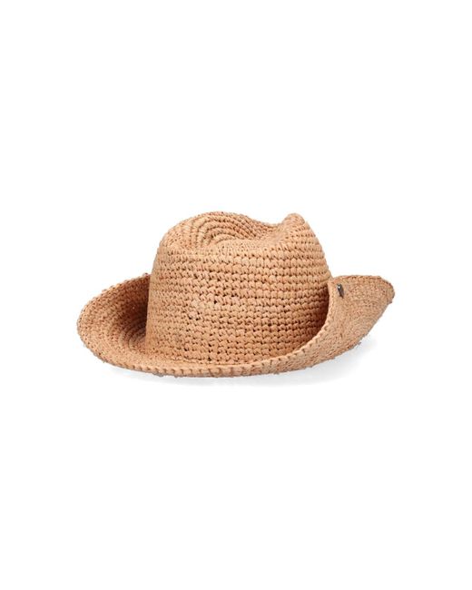 Borsalino White Logo Straw Hat for men