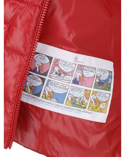 Moncler Red Padded Gilet "Frelon"