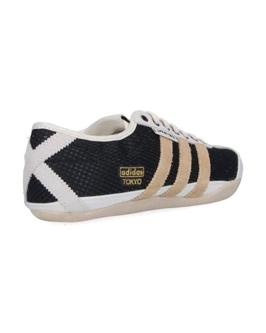 Adidas Black Leather Sneakers With Rubber Sole