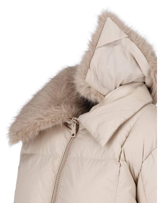 Herno Natural Down Puffer Jacket With Oversized Fur Collar