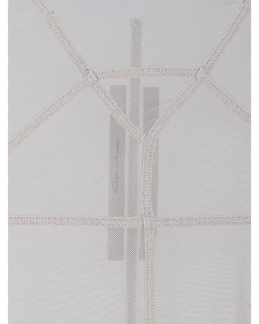 Rick Owens White Maxi Dress "Temple"