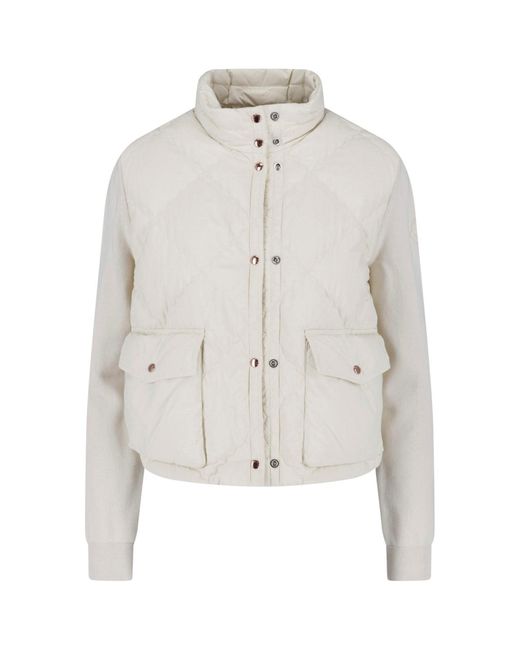 Moncler White Padded Cardigan